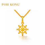 POH KONG 916/22K Yellow Gold Roulette Pendant