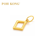 POH KONG 916/22K Yellow Gold Exquisite Square Pendant