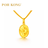 POH KONG 916/22K Yellow Gold Flowers Pendant
