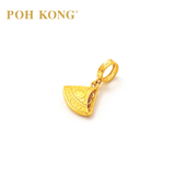 POH KONG 916/22K Yellow Gold Anggun Kuih Kapit Pendant