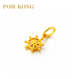 POH KONG 916/22K Yellow Gold Roulette Pendant