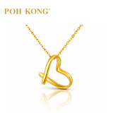 POH KONG 916/22K Yellow Gold 3D Heart Shape Pendant