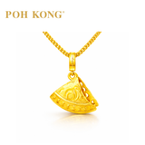 POH KONG 916/22K Yellow Gold Anggun Kuih Kapit Pendant