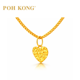 POH KONG 916/22K Yellow Gold Irregular Heart Pendant