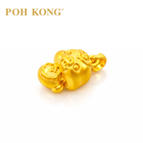POH KONG 999/24K Yellow Gold 3D Zodiac Snake With Ruyi Pendant