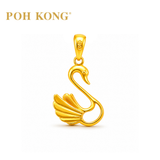 POH KONG 916/22K Gold Happy Love Swam Pendant