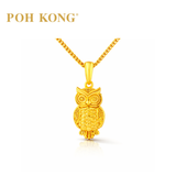 POH KONG 916/22K Yellow Gold Owlet Pendant