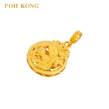 POH KONG 916/22K Yellow Gold Happy Love Phoenix Pendant