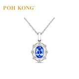 POH KONG 750/18K White Gold Celestial Blue Sapphire Diamond Pendant