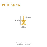 POH KONG 916/22K Yellow Gold Exquisite Alphabet Pendant X