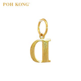 POH KONG 916/22K Yellow Gold Exquisite Alphabet Pendant D