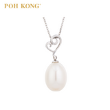 POH KONG 375/9K White Gold Heart Pearl Pendant
