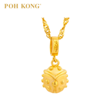 POH KONG 916/22K Yellow Gold Auspicious Worlds of Riches Charm