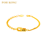 POH KONG 916/22K Yellow Gold Geometric Square Bracelet