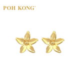 POH KONG 916/22K Yelllow Gold Anggun Melur Earring L Size