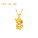 POH KONG 916/22K Yellow Gold Auspicious Dragon's Prosperous Ascendancy Pendant 2024