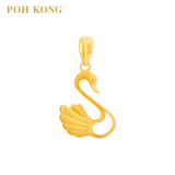 POH KONG 916/22K Gold Happy Love Swam Pendant