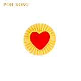 POH KONG 916/22K Yellow Gold Happy Love Heart Shape Charm