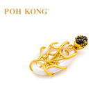 POH KONG 916/22K Gold Tranz Spider With White Agate Pendant