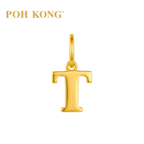 POH KONG 916/22K Yellow Gold Exquisite Alphabet Pendant T