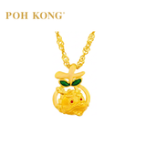 POH KONG 916/22K Yellow Gold Auspicious Good Fortune and Prosperity Dragon Pendant