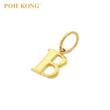 POH KONG 916/22K Yellow Gold Exquisite Alphabet Pendant B