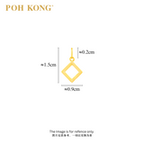 POH KONG 916/22K Yellow Gold Exquisite Square Pendant