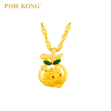 POH KONG 916/22K Yellow Gold Auspicious Good Fortune and Prosperity Dragon Pendant