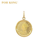 POH KONG 916/22K Yellow Gold 1903 Eagle Coin Pendant