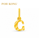 POH KONG 916/22K Yellow Gold Exquisite Alphabet Pendant C