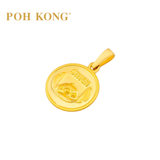 POH KONG 916/22K Yellow Gold Disney Stitch of Head Pendant