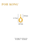 POH KONG 916/22K Yellow Gold Exquisite Alphabet Pendant O