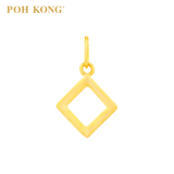 POH KONG 916/22K Yellow Gold Exquisite Square Pendant