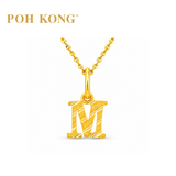 POH KONG 916/22K Yellow Gold Exquisite Alphabet Pendant M