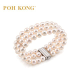 POH KONG 925 Silver Pearl Embrace with Akoya Pearl