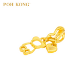 POH KONG 916/22K Yellow Gold Bear With Heart Shape Pendant