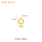 POH KONG 916/22K Yellow Gold Textured Hollow Round Pendant