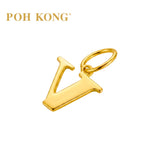 POH KONG 916/22K Yellow Gold Exquisite Alphabet Pendant V