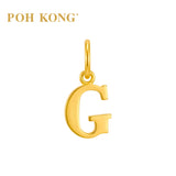 POH KONG 916/22K Yellow Gold Exquisite Alphabet Pendant G