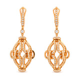 POH KONG 750/18K Rose Gold Luca Carati with Diamond Earrings