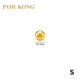 POH KONG 916/22K Yellow Gold Classic Round Shape Earrings