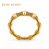POH KONG 750/18K Rose Gold Diamond Bangle with South Sea Pearl
