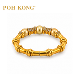 POH KONG 750/18K Rose Gold Diamond Bangle with South Sea Pearl
