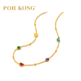 POH KONG 916/22K Yellow Gold Auspicious Lucky Charm Necklace