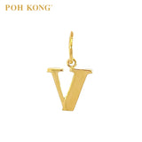 POH KONG 916/22K Yellow Gold Exquisite Alphabet Pendant V