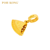 POH KONG 916/22K Yellow Gold Anggun Kuih Kapit Pendant