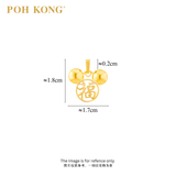 POH KONG Disney 916/22K Gold Mickey Blessings Fu Rat Year Pendant