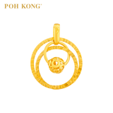 POH KONG 916/22K Yellow Gold Tranz Classic Collection Circle Pendant