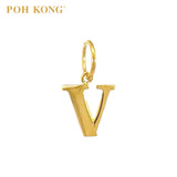 POH KONG 916/22K Yellow Gold Exquisite Alphabet Pendant V