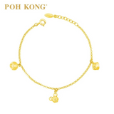POH KONG Disney 916/22K Gold Mickey With Mini Pants Bracelet